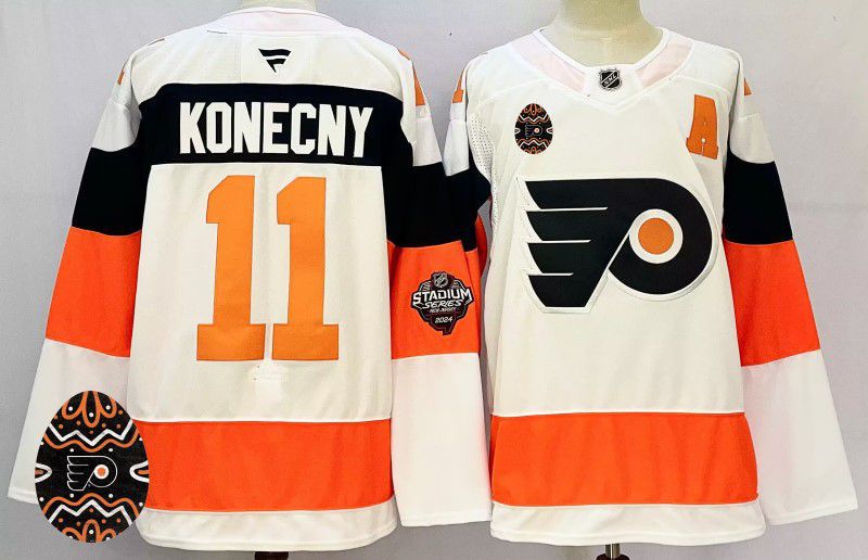 Men Philadelphia Flyers #11 Konecny White Fanatics 2025 NHL Jersey style 3->philadelphia flyers->NHL Jersey